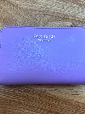 kate spade New York Spencer Compact Leather Zip Wallet - Iris Bloom